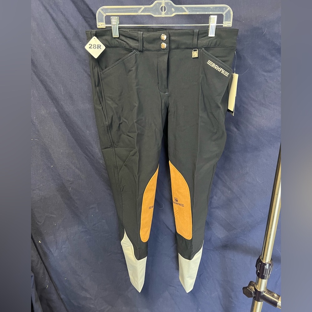 NWT ROMFH® Ladies Champion Euro Knee Patch Breech Classic Dark Navy